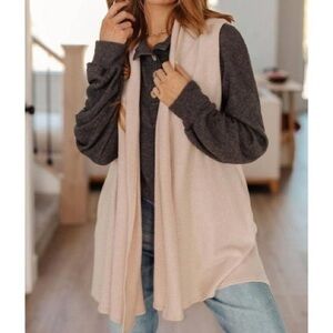 NWT LIMITED COLLECTION Women's Sleeveless Open Front Cardigan Vest Lightweight